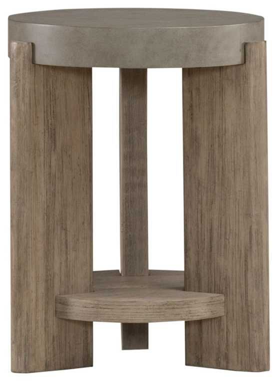 Liberty Furniture Affinity Gray Chairside Table with Dusty Taupe Base-2