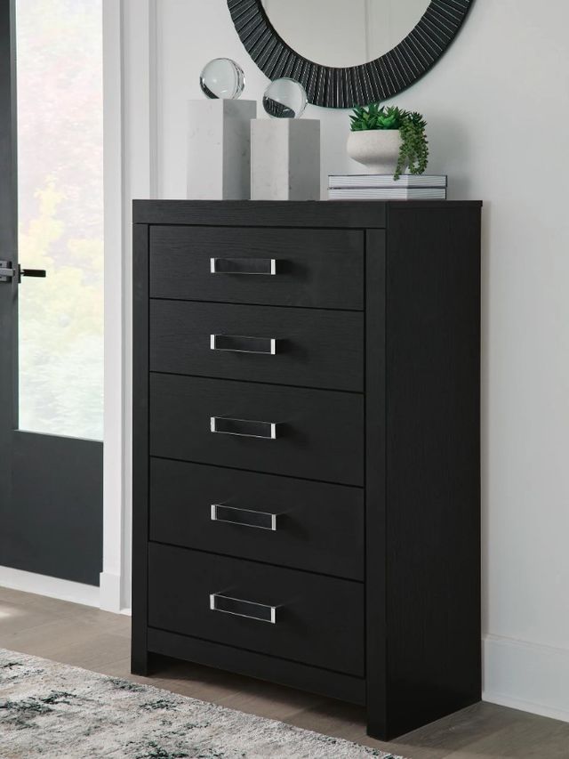 Signature Design by Ashley® Maeling Black 5-Drawer Chest-1