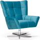 Korson Furniture Maddox Teal Swivel Lounge Chair-1