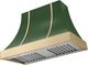 La Cornue CornuFé Cascade 44" Brands Hatch Green Wall Mounted Range Hood with Brushed Brass Trim-0