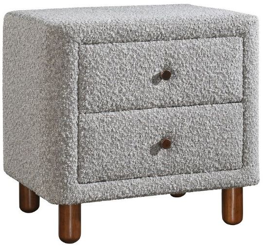 ACME Furniture Cleo Gray Boucle Nightstand-0
