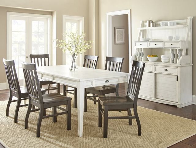 Steve Silver Co. Cayla 7-Piece Dark Oak/White Dining Set-0