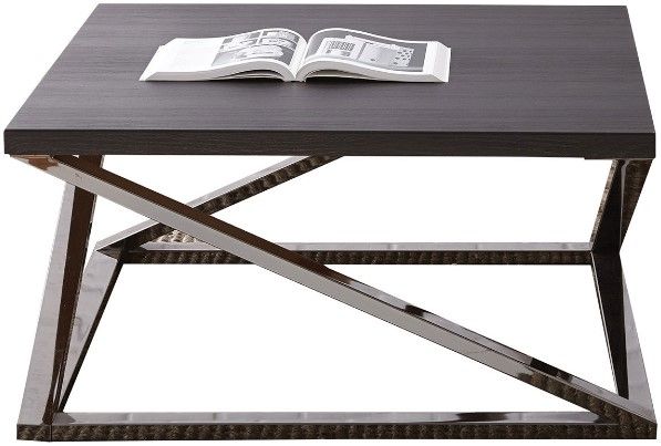 Steve Silver Co. Aegean 3-Piece Black Occasional Table Set with Black Nickel Base-1