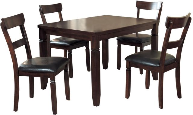 Mazin Furniture Oklahoma Espresso 5 Piece Dining Table Set-0