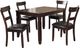 Mazin Furniture Oklahoma Espresso 5 Piece Dining Table Set-0