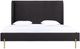 Mazin Furniture Estelle Dark Gray King Upholstered Platform Bed-1