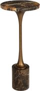Uttermost® Karnes Black Marble Drink Table with Bronze Accent-0