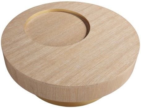 Meridian Furniture Makai Brass/Natural Coffee Table-1