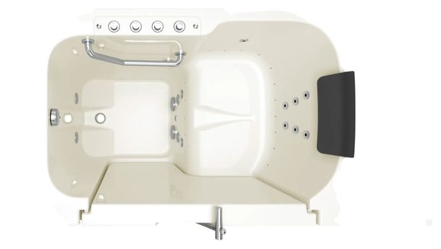 American Standard Gelcoat Premium Series Linen 32" x 52" Walk-In Tub with Combination Air Spa and Whirlpool Systems - Left-Hand Drain-2