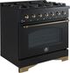 FORNO® Massimo Series Alta Qualita 36" Black Pro Style Dual Fuel Range-1