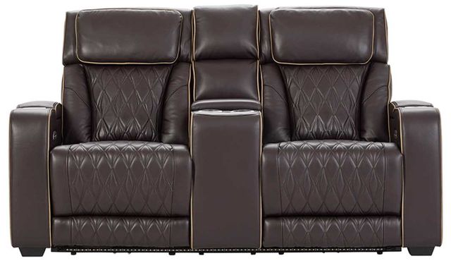 Hughes Furniture® 83608 Berkshire Brunette Power Reclining Loveseat-0