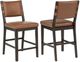 Coaster® Tegan 2-Piece Coffee Bean/Cognac Upholstered Counter Chair Set-0