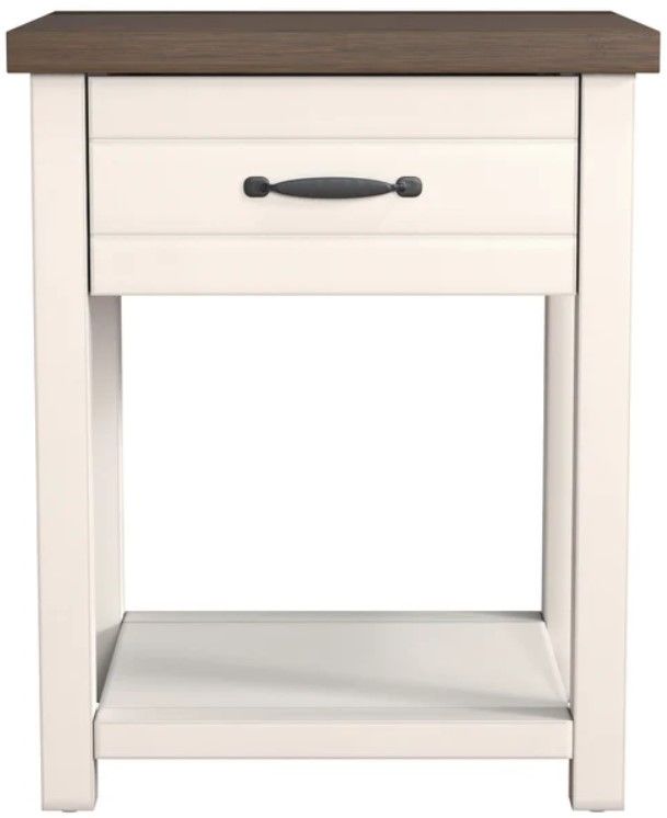 HH2 Home Milligan 2-Piece White Oak Nightstand-2