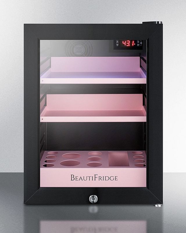 Summit® BeautiFridge 14" 0.9 Cu. Ft. Black Compact Refrigerator-2