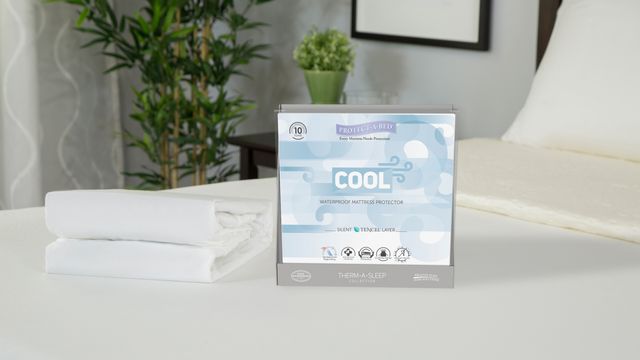 Protect-A-Bed® Therm-A-Sleep® White Full XL Mattress Protector-1