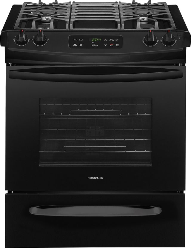 Frigidaire® 30" Black Slide-In Gas Range-0