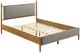 Coaster® Mason Gray/Light Brown Queen Upholstered Panel Bed-0