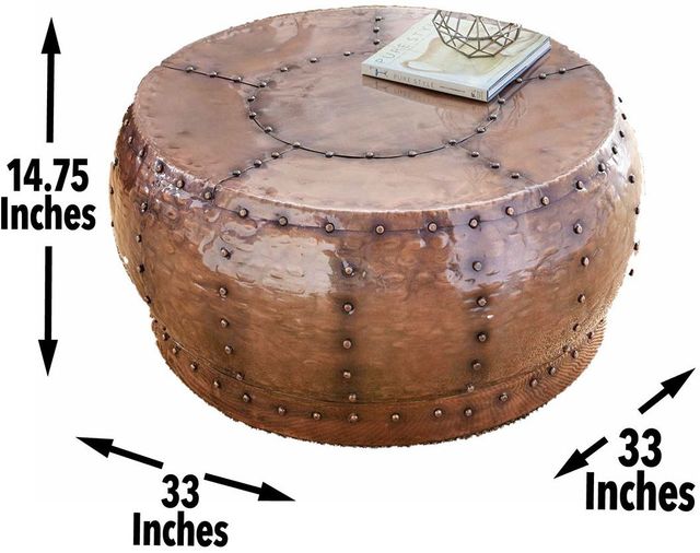 Steve Silver Co. Cooper Hammered Copper Cocktail Table-1
