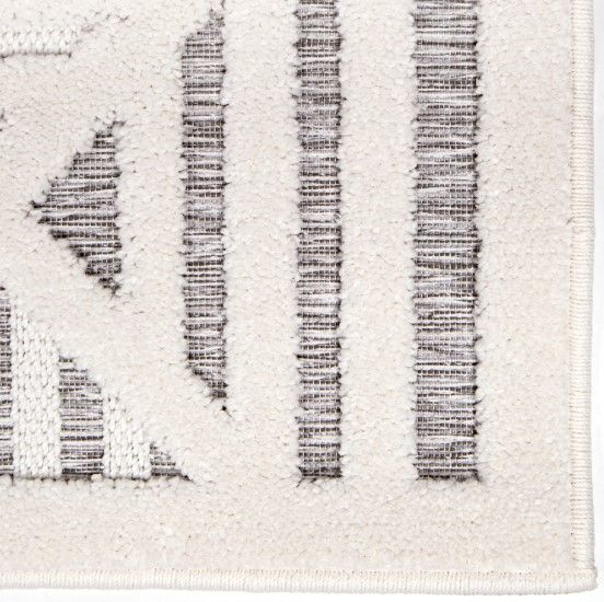 Orian Crochet Glass House Natural Gray 5'x8' Area Rug-1