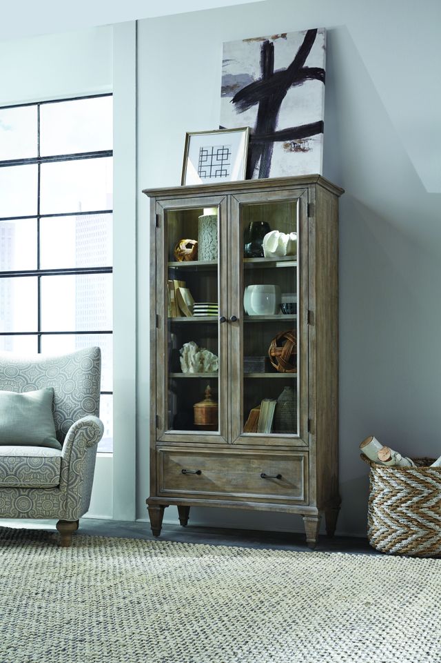 Magnussen Home® Lancaster Dovetail Grey Door Bookcase-3