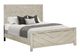 Monarch Specialties Inc. Bleached Oak Queen V-Shape Panel Bed-0