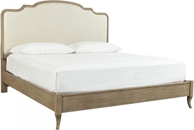 aspenhome® Provence Patine California King Upholstered Panel Bed-0