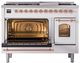 Ilve® Nostalgie II Series 48" White Pro Style Dual Fuel Range-2