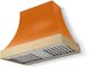 La Cornue CornuFé Cascade 36" Quintessential Orange Wall Mounted Range Hood with Brushed Brass Trim-0