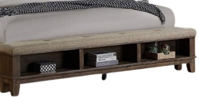 New Classic® Home Furnishings Cagney Vintage Queen Upholstered Panel Storage Bed-3
