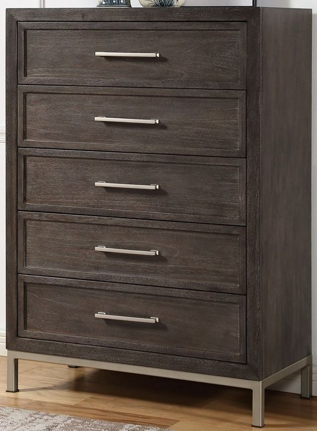 Steve Silver Co. Broomfield Warm Walnut/Metal Chest-0