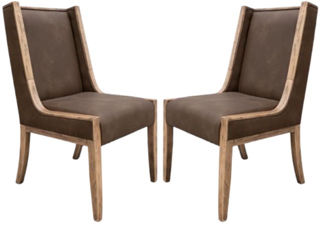 International Furniture Direct Balam 2-Piece Brown Upholstered Chair