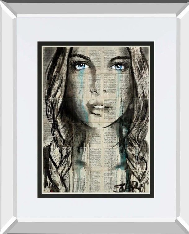 Classy Art Blue Butterflight By Loui Jover Mirror Framed Wall Art-1