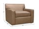 Stone & Leigh Isabella Aline Toast Leather Swivel Chair-4