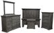 Million Dollar Rustic Coliseo 5-Piece Charcoal Gray Queen Panel Bedroom Set-0