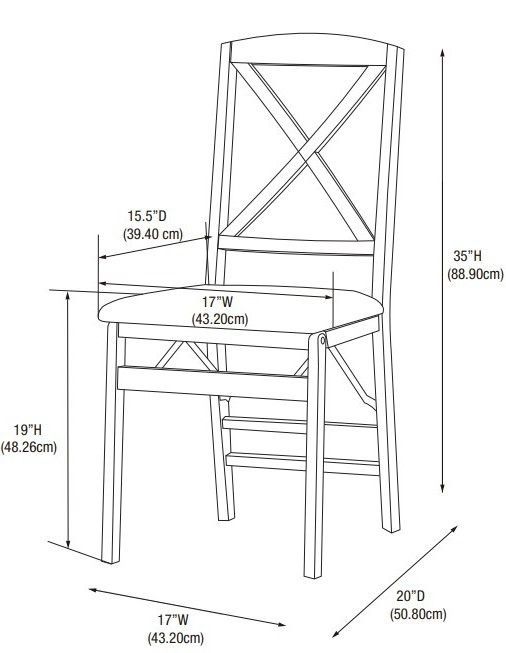 Linon Triena Gray Wash Folding Chair-2