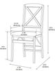 Linon Triena Gray Wash Folding Chair-2