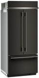 KitchenAid® 36" 20.8 Cu. Ft. Black Ore Built In French Door Refrigerator with Platinum Interior-1