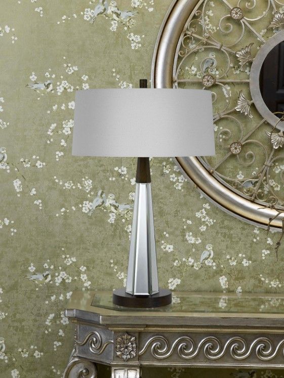 Cal® Lighting & Accessories Casertal Black/White Table Lamp-1