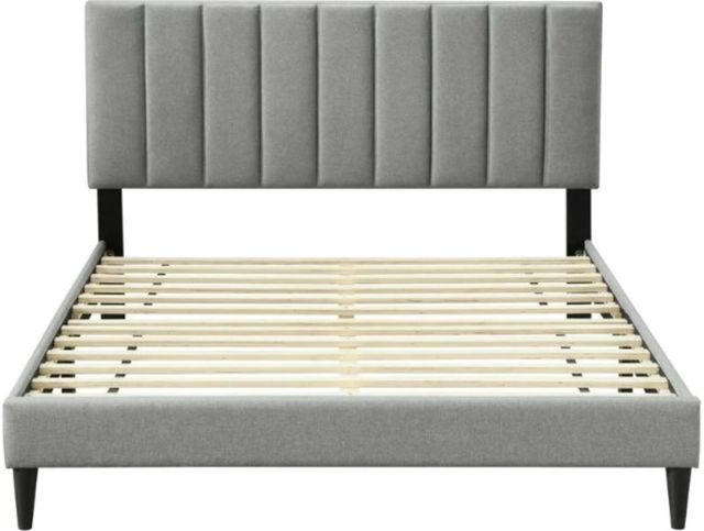 Bernards Millie Gray King Panel Bed with USB Port-2