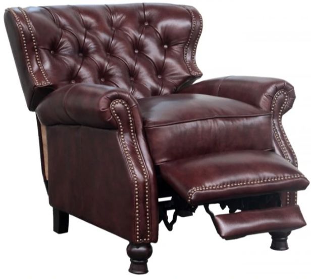 BarcaLounger® Presidential Wenlock Fudge Leather Manual Recliner-1