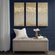 Olliix by Madison Park Taupe Set of 3 Sandy Forest Gel Coat Canvas with Gold Foil Embellishment-1