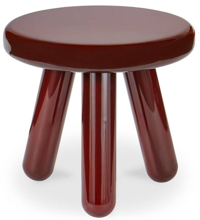 Moe's Home Collection Joy Deep Red Lacquer Accent Table-2
