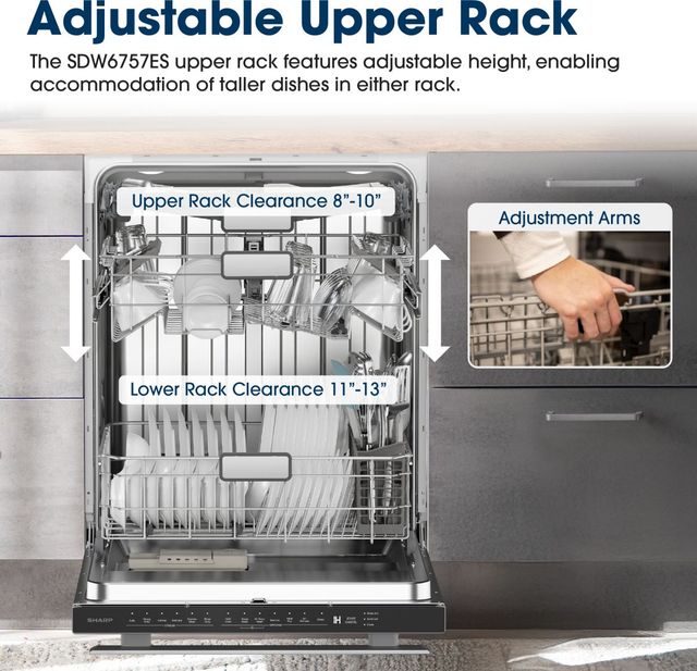 Sharp® 24" Stainless Steel Built In Dishwasher-4
