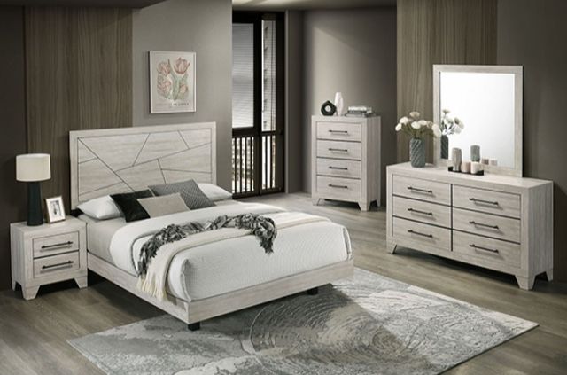 Furniture of America® Dubuque Light Gray Nightstand-1