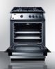 Summit® 24" Black with Stainless Steel Slide In Gas Range-2