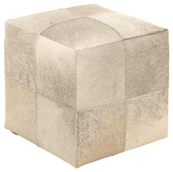 Deco Marche U Select Beige/Gray Patchwork Ottoman-0