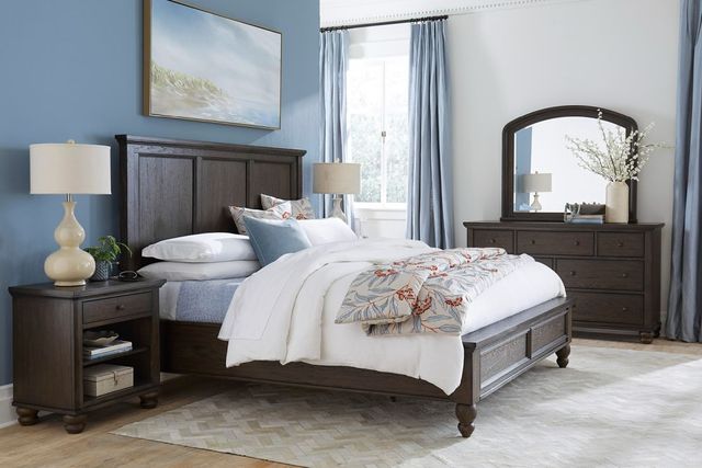 aspenhome® Cambridge Cracked Pepper California King Panel Bed-1