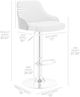 Armen Living Asher Chrome/Gray Bar Stool-2
