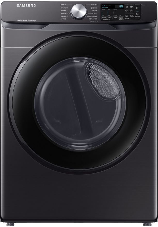 Samsung 7.5 Cu. Ft. Brushed Black Front Load Gas Dryer-0