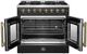 FORNO® Galiano Series Alta Qualita 36" Black and Antique Brass Pro Style Dual Fuel Range-1